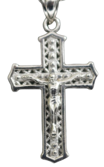 White Gold Jesus Cross 14kt Pendant - Sell Gold NYC