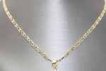 14kt Tri-tone Baby Jesus White Sapphire Pendant with 14kt Tri-tone Hollow Trace Chain - Sell Gold NYC