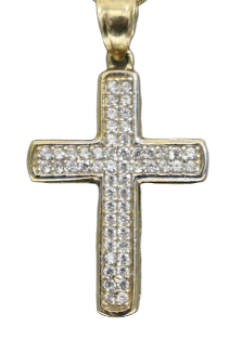 Encrusted Cross 14kt Pendant - Sell Gold NYC