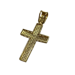 14K Gold Cross Pendant with Cubic Zirconia