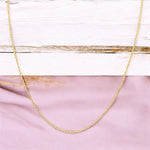 14K Solid Gold Rope Chain Necklace