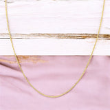 14K Solid Gold Rope Chain Necklace