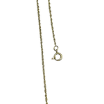 14K Solid Gold Rope Chain Necklace