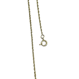 14K Solid Gold Rope Chain Necklace