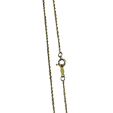 14K Solid Gold Rope Chain Necklace