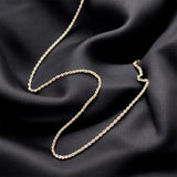 14K White Gold Rope Chain Necklace