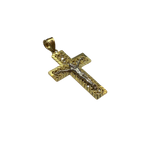 14K Two-Tone Gold Crucifix Pendant