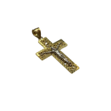 14K Two-Tone Gold Crucifix Pendant