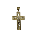 14K Two-Tone Gold Crucifix Pendant