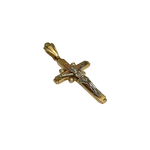 14K Tri-Color Gold Crucifix Pendant