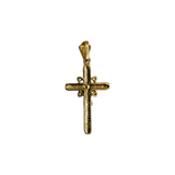 14K Tri-Color Gold Crucifix Pendant
