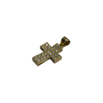 14K Gold Pave Cross Pendant