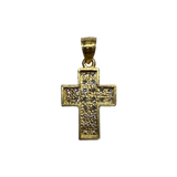 14K Gold Pave Cross Pendant