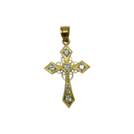 14K Gold Filigree Cross Pendant