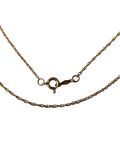 14K Solid Gold Rope Chain Necklace