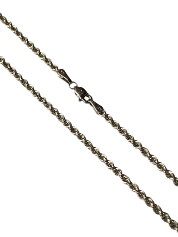 14K White Gold Rope Chain