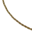 14K Gold Engraved Bar Link Chain