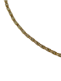 14K Gold Engraved Bar Link Chain