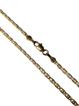 14K Tri-Color Fancy Link Chain