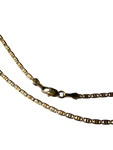 14K Tri-Color Fancy Link Chain