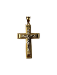 14K Two-Tone Gold Crucifix Pendant