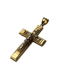 14K Two-Tone Gold Crucifix Pendant