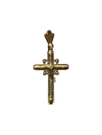 14K Tri-Color Gold Crucifix Pendant