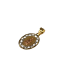 14K Tri-Color Gold Our Lady of Guadalupe Filigree Pendant