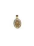 14K Tri-Color Gold Our Lady of Guadalupe Filigree Pendant