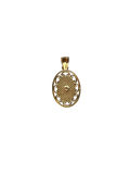 14K Tri-Color Gold Our Lady of Guadalupe Filigree Pendant