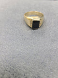 14K Yellow Gold Black Sapphire Ring - Sell Gold NYC