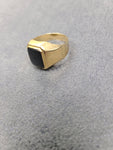 14K Yellow Gold Black Sapphire Ring - Sell Gold NYC