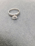 14K White Gold White Sapphire Ring - Sell Gold NYC