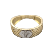 14K Yellow Gold Pattern Cross Ring - Sell Gold NYC