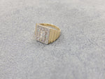 14K Yellow Gold White Sapphire Ring - Sell Gold NYC