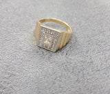 14K Yellow Gold White Sapphire Ring - Sell Gold NYC