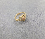 14K Two-tone Hearts Ring - Sell Gold NYC