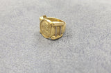 14K Yellow Gold Woman Engraved Ring - Sell Gold NYC