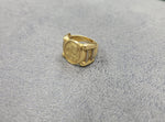 14K Yellow Gold Woman Engraved Ring - Sell Gold NYC