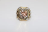 14K Tri-color Scorpion Eagle Solid Ring - Sell Gold NYC