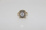 14K Yellow Gold White Sapphire Ring - Sell Gold NYC