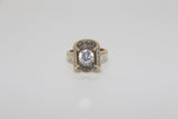 14K Yellow Gold White Sapphire Ring - Sell Gold NYC