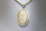 Two-tone Virgin Mary Engraved 14kt Pendant - Sell Gold NYC