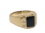 14K Yellow Gold Black Sapphire Ring - Sell Gold NYC