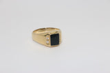 14K Yellow Gold Black Sapphire Ring - Sell Gold NYC