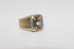 14K Yellow Gold White Sapphire Ring - Sell Gold NYC