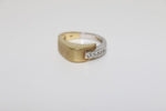 14K Two-tone White Sapphire Ring - Sell Gold NYC