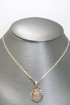 Tri-tone Virgin Mary 15 Anos Engraved 14kt Pendant - Sell Gold NYC