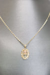 Tri-tone White Sapphire Virgin Mary 14kt Pendant - Sell Gold NYC