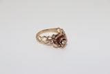 14K Two-tone Pattern Flower Ring - Sell Gold NYC